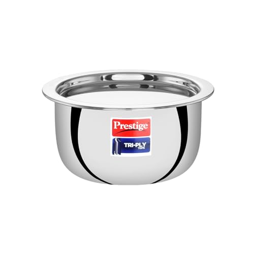 Image of Prestige 12cm /0.75L Tri-Ply Stainless Steel Tope with Lid|Gas and Induction Compatible| Even Heat Distribution|Strong and Durable| 5 Years Warranty