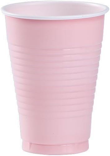Party Dimensions Pink Disposable Plastic Cups-12 Oz Pcs, 20 Count (Pack of 1)
