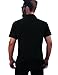 Mr.sequin Men Mesh Sequins See Through 70s Disco Short Sleeve Button Down Shirt(Black,Medium)
