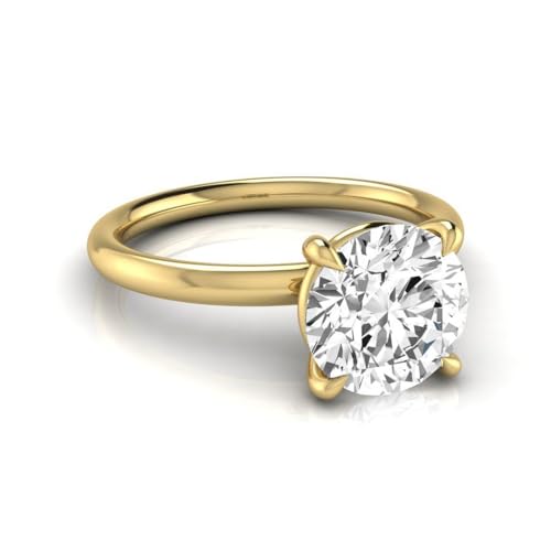 IGI Certified 2.00 Carat Round Cut Lab Grown Diamond (F, VVS2) 14K Gold Solitaire Engagement Ring for Women3
