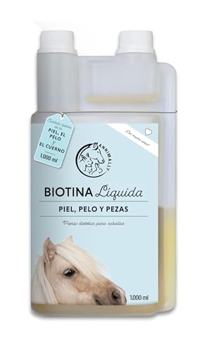 Caballo Biotina Zinc Líquido 1000 ml - Cuidado para la Piel, el Pelaje y los Cascos de los Caballos - Biotina, Zinc y MSM líquidos para un Pelaje Saludable - Cuidado del Pelaje y de los Cascos