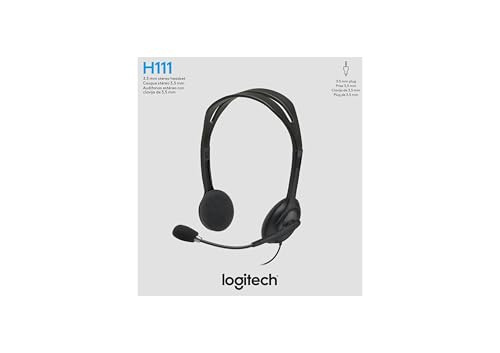 Logitech H111 Stereo Headset with 3.5 mm Audio Jack - Black - image 7
