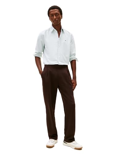 Image of Tommy Hilfiger Men's Long Sleeve Oxford Shirts in Regular Fit, Men's Button Down Shirts, Also Available in Big and Tall