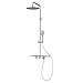 Produktbild Schulte Duschsystem mit Ablage, Kopfbrause rund extra-flach, Chromoptik, Duschmaster Rain mit Regendusche D969290 02