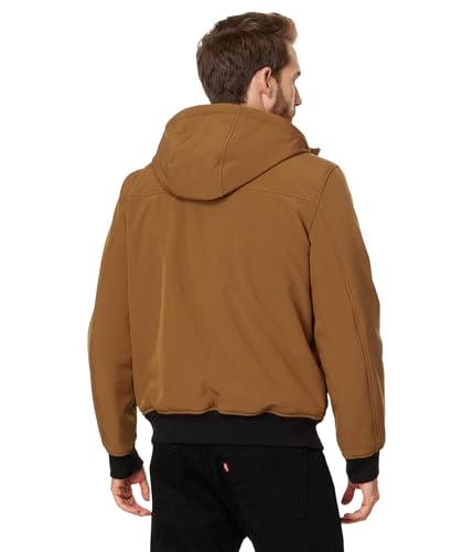 Image of Levi's Men's Soft Shell Sherpa Lined Hooded Bomber Jacket