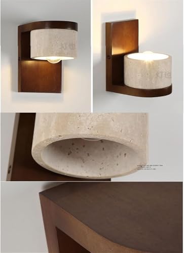 Lámpara de pared de madera rústica y aplique de pasillo moderno 3