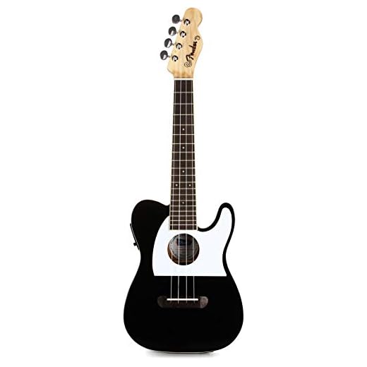 Fender Fullerton Tele Uke Black - Ukelele de concierto
