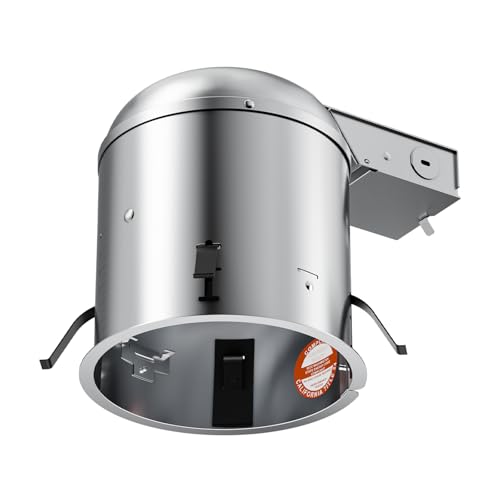 ANYHOME 6 Inch Recessed Lighting Housing Remodel Can Light Housing IC Rated & Air Tight E26 Connector ETL Listed