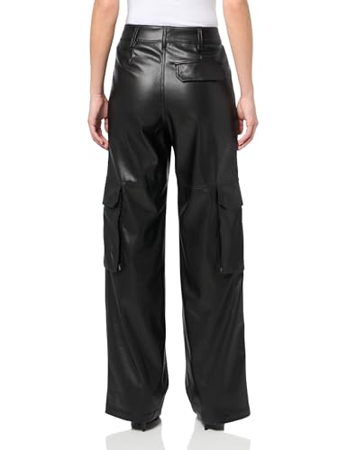 HUGO Women's Leather Effect Cargo Trousers2