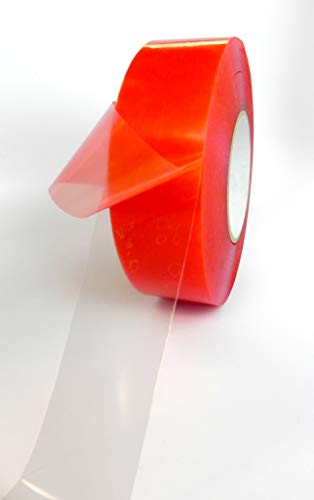 Image of 33M(36YD) Cell Phone Adhesive Heat Resistant Acrylic Double Side Adhesive Tape ROLL Clear Cell Screen Replacement Tape Phone Repair RED Liner 1 /4 inch x 60 YD Pack of 1 ROLL