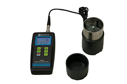 Image of Mextech GMM9 Digital Grain Moisture Meter, 7-30% Moisture Tester for Wheat, Rye, Rice, Corn & Cereals, Colour LED Display, Data Memory 240 Groups