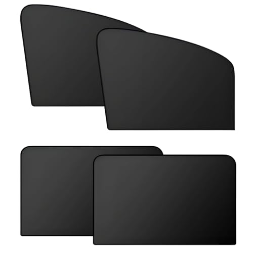 Sonnenschutz Auto Magnetisch 4 Stück,Autofenster Baby mit UV Schutz,Verdunkelung Hitzeschutz Privatsphäre,Fenster Verdunkelung für Babys Kinder Haustiere,Schwarz