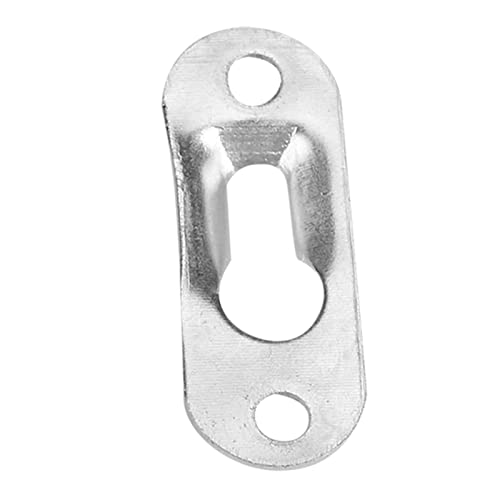 Image of 40 Pcs Silver Keyhole Hangers, Unique Protruding Design Key Hole Hanger Bracket, Invisible Shelf Hanger Picture Hanging Hardware for Picture Frame or Frames Connection