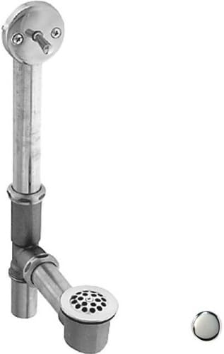 Trip Lever Bath Waste and Overflow with Beehive Strainer in Polished Chrome