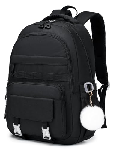 Girls School Backpack, 15.6 Inch Laptop Compatible, Large Daypack for Students, Teens, Women (3in1 black）4