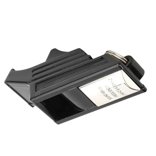 Silbato para árbitro negro y plateado miniatura 4
