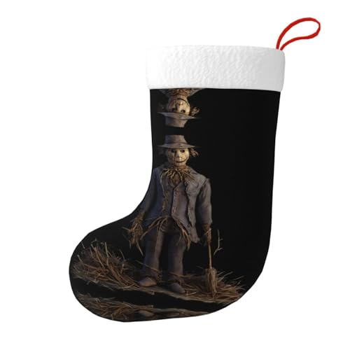 YYHWHJDE Scary scarecrow Prints Christmas Decorative Socks S