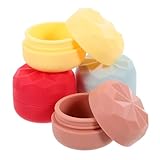 Cabilock 4 piezas Tarros de Silicona para Crema Facial de Envases Portátiles y Rellenables para Lociones y Cremas Diseño Compacto y Prueba de Fugas para Viaje y Uso Diario
