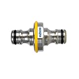 Hozelock - Conector metálico universal doble para manguera de riego