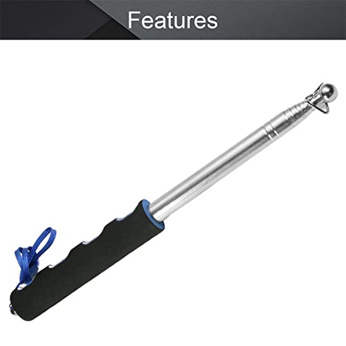 Image of Othmro 1Pcs Hollow Telescopic Teachers Pointer, Teaching Pointer Stick for Classroom, Metal Hand Retractable Pointer Extended Length 55.1 inch, Handheld Presenter Whiteboard Pointer (Blue)