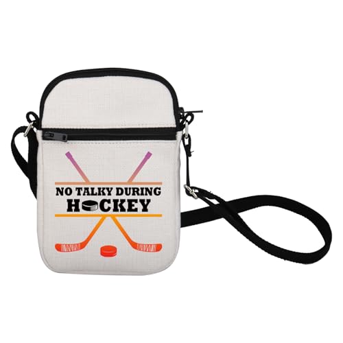 Hockey Crossbody Bag Hockey Gifts Hockey Team Gifts Ice Hockey Player Gifts No Talkie During Hockey Cell Phone Purse Handbag2
