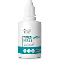 Animal Supply Wurm-Kraut Liquid Tropfen flüssig 50ml, Wurmkur sekundierend für alle Haustiere, Hund, Katze, natürliche Rezeptur, Wurmmittel sekundierend, kein Anthelminthikum