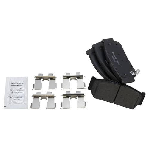 Image of TRQ Rear Brake Pad and Rotor Set Ceramic Vented Rotors