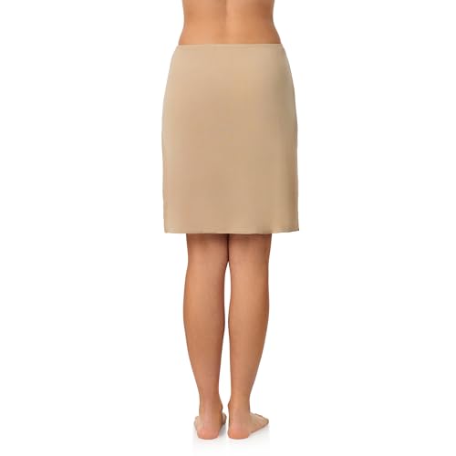 Carole Hochman Soft Stretch Anti Cling 19 Inch Half Slip Skirt for Women - Nude, Medium