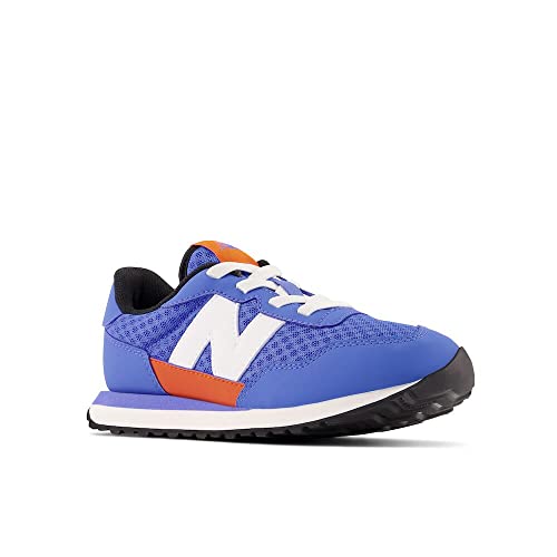 Image of New Balance Kids 237 Bungee Sneaker, BRIGHT LAPIS /POPPY, 3 W Little Kid (4-8 Years)