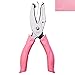 AIEX 1mm Perforatore a Pinza, Singolo Tondo per perforatore di Carta Perforatore Perforatore per Mano con Impugnatura Rosa per Carta per Artigianato (Piccolo Cerchio)