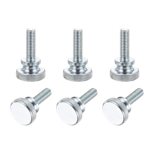 PATIKIL Tornillos Mariposa Estriados M8 X 25mm, 6Pcs Tornillos Cabeza Estriada Métrica Con Empuñadura Hombro Para Montaje Monitores Y TV