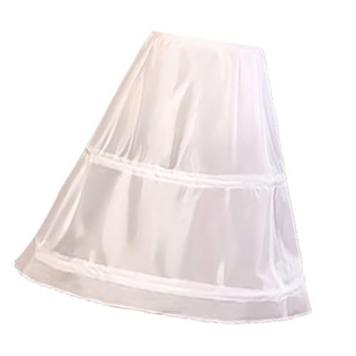 ERRORY Enaguas de boda para niñas con varillas de acero reforzado, falda interior de poliéster ligero para baile, recitales, fiestas, falda de crinolina, vestido de fiesta de boda, blanco, Talla única