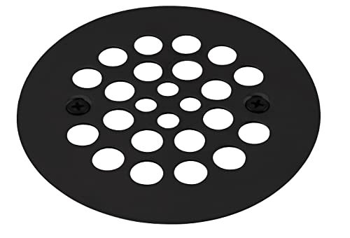 Image of Westbrass A3193-12 4-1 /4 inch OD Brass Shower Strainer Grid Drain Cover, Oil Rubbed Bronze