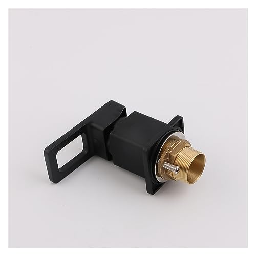 Robinet de lavabo noir mat rétro en laiton mélangeur double trou