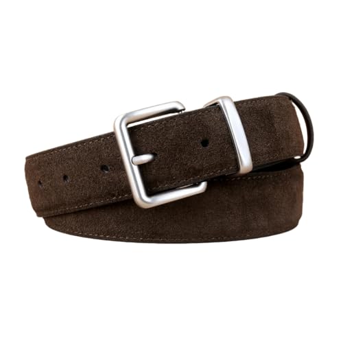 Genuine Suede Leather Belts For Women, 1.37