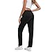 FGFD&OU Jogginghose Damen Sporthose Baumwolle Sweathose Frauen Trainingshosen Slim Fit Jogger Sweatpants Lang Freizeithose Laufhosen für Mädchen (Schwarz, M)