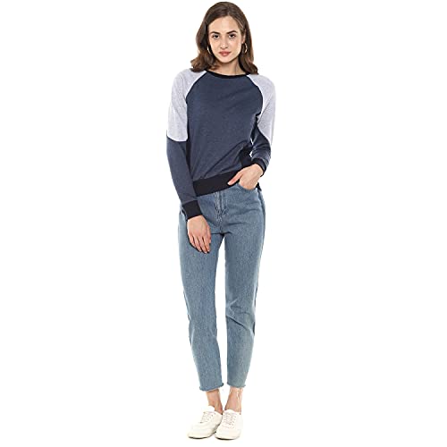 Image of Campus Sutra Women's Cotton Crew Neck Sweatshirt