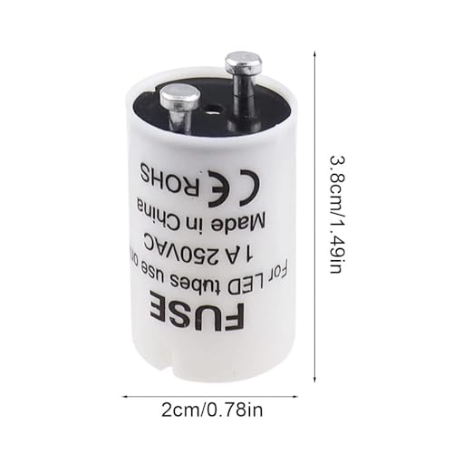 SRunDe 12 Stück Leuchtstoffröhren-Starter 4-65 W 1A 85-265V T5/T8 Starterset Dummy Starter