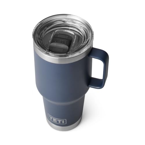 YETI Rambler 20 oz Travel Mug, Stainless Steel, Vacuum Insulated with Stronghold Lid, Navy - image 3