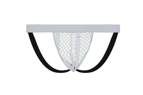 Gogobear Men's Sexy Mesh Jockstrap Bikini Underwear Athletic Supporter Fishnet See Through Jock Strap G-String Thongs Briefs