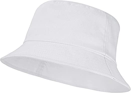 Missby® Unisex 100% Cotton Foldable Solid Color Bucket Sun Hat for Men Women