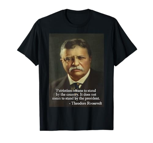 Funny Dank Meme Designs Theodore 'Teddy' Roosevelt Meme Anti Trump Unisex Black Short Sleeve Classic Fit Crew Neck T-Shirt