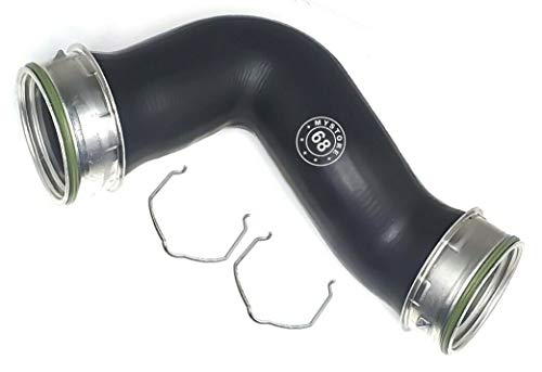 Turboschlauch Ladeluftschlauch Kompatibel mit V.W. T5 Transporter V 2.5 TDI AXD AXE BLJ 7H0145980F inkl Halteklammern Klammern