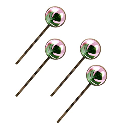 Barrettes à cheveux palmier pour femme (lot de 4) en métal doré
