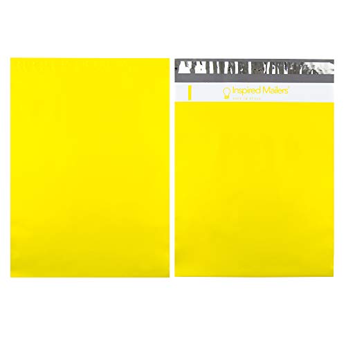 Image of Inspired Mailers - Yellow Poly Mailers 14.5x19-100 Pack - Choose from Many Size and Color Options - 3.15mil Unpadded Shipping Bags (14.5x19, 100 Pack)