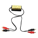 HOLIDYOYO Filtro de Ruido para Audio de Coche Eliminador de Zumbidos y Hum con Aislador de Bucle Tierra para Sistemas de Sonido Automóvil y Estéreo Doméstico