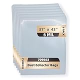 YUEERIO 709563 Upgraded Dust Collection Bag Heavy Duty Clear Dust Collector Replacement Bags for JET Dust Collection DC-1100VX DC-1200VX 19.5' Woodworking Dust Collector Bag Lower 6 pack