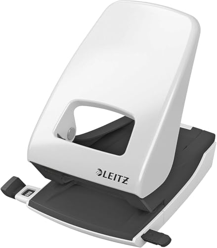 Perforatrice Leitz NeXXt 40 feuilles gris clair en métal avec réglette