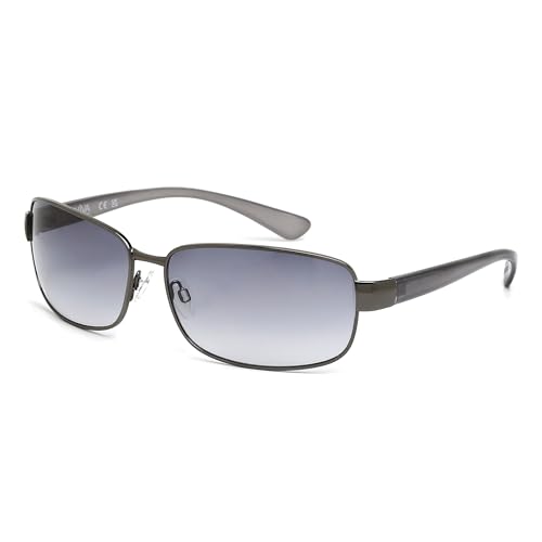 Exclusive Viva Men's Sunglasses, Shiny Gunmetal/Gradient Smoke