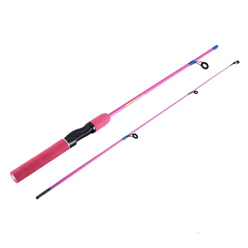 Outdoor Fishing Color Fishing Rod 1.2 M Straight Handle Ice Fishing Rod Winter Fishing Rod Fishing Gear Children Pole - Pink